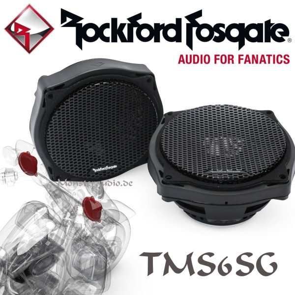 Rockford Fosgate TMS6SG 16,5cm Lautsprecher 150 Watt für Harley Davidson ®